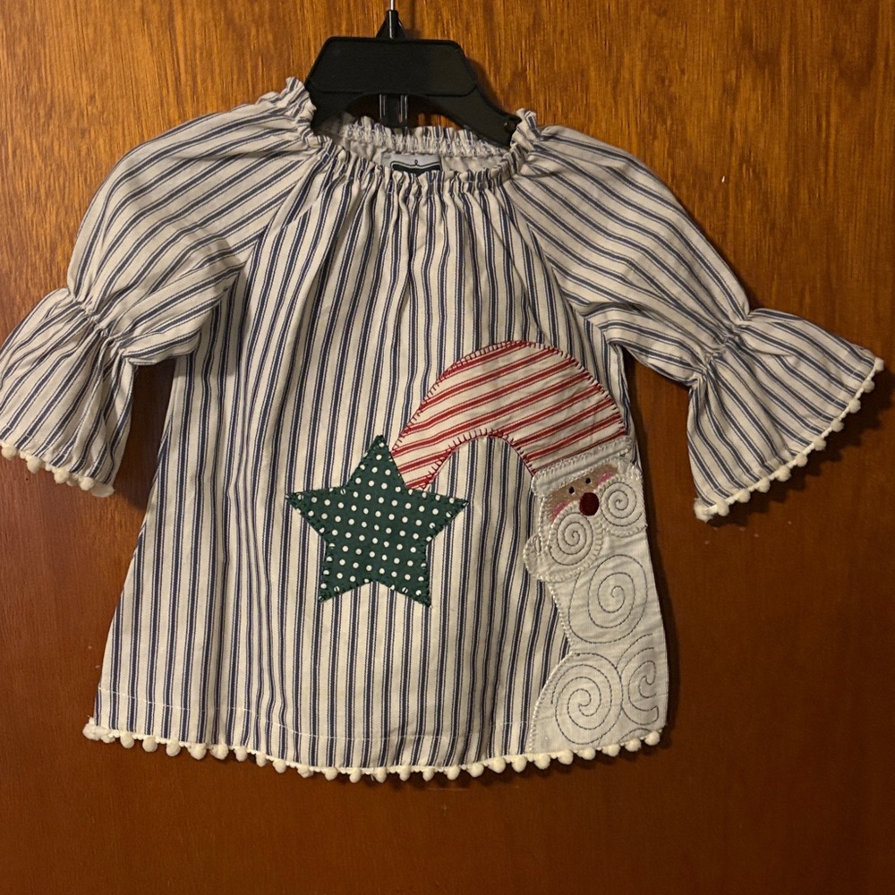 Mud Pie Blue and White Striped Girls Dress